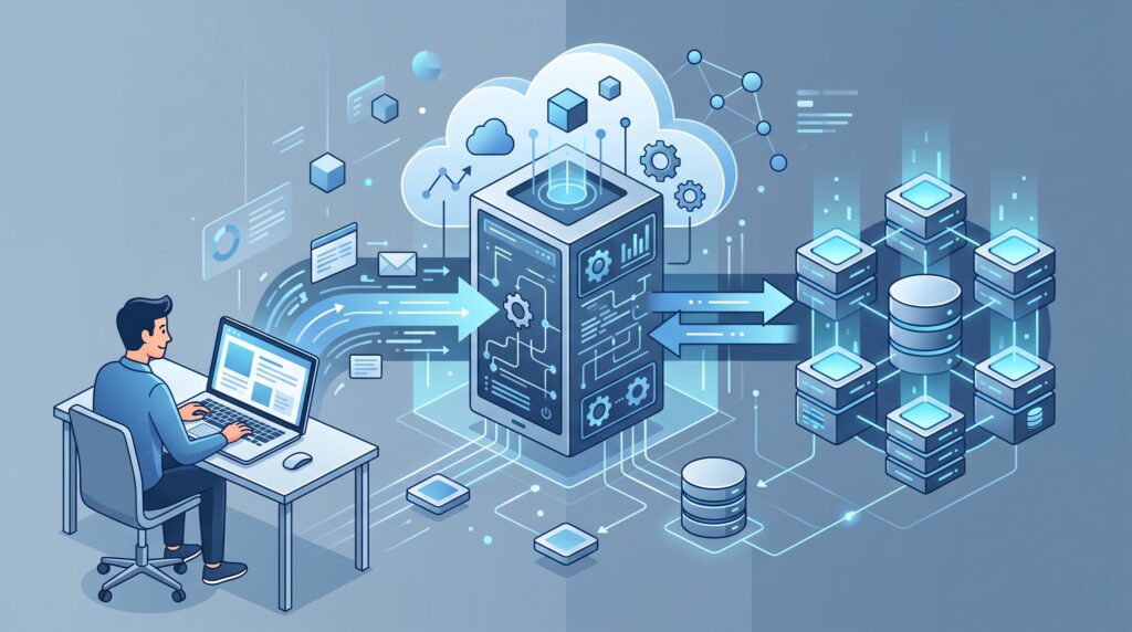 Backend web development server and database
