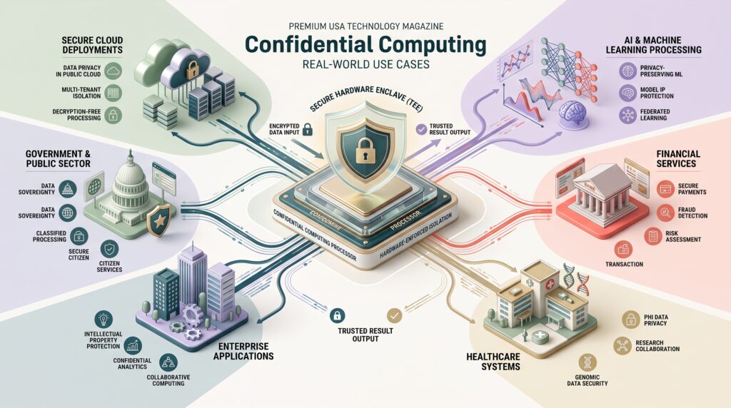 Confidential Computing protecting cloud AI healthcare financial and enterprise workloads