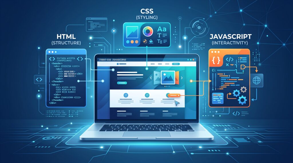 HTML, CSS, and JavaScript front-end web development