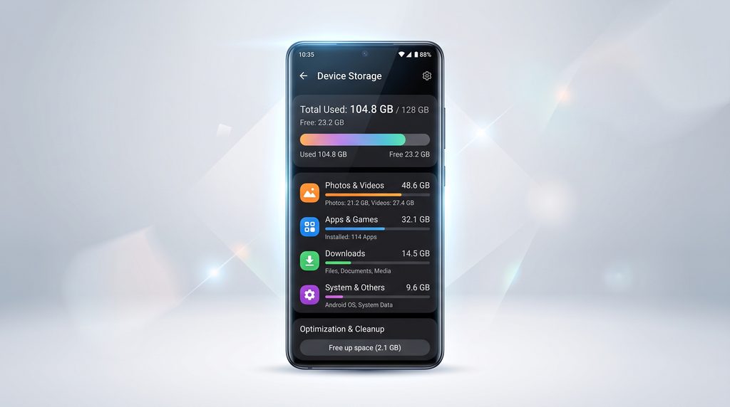 Android phone storage management
