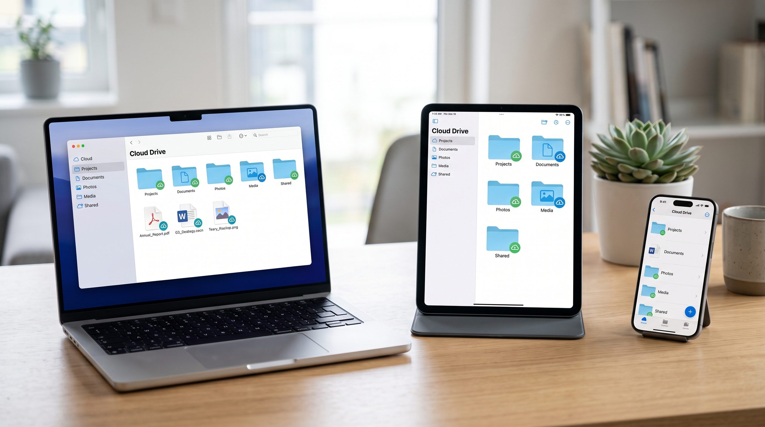 Cloud storage across multiple devices