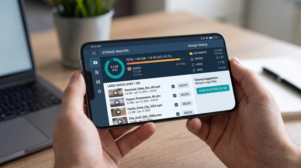 Downloads using phone storage