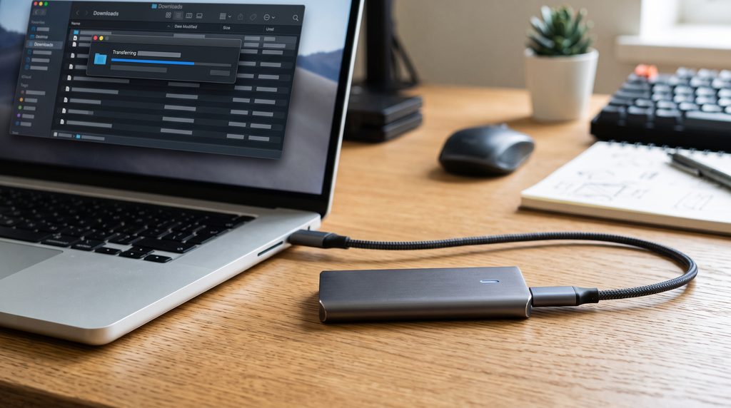 External SSD providing fast local file transfers