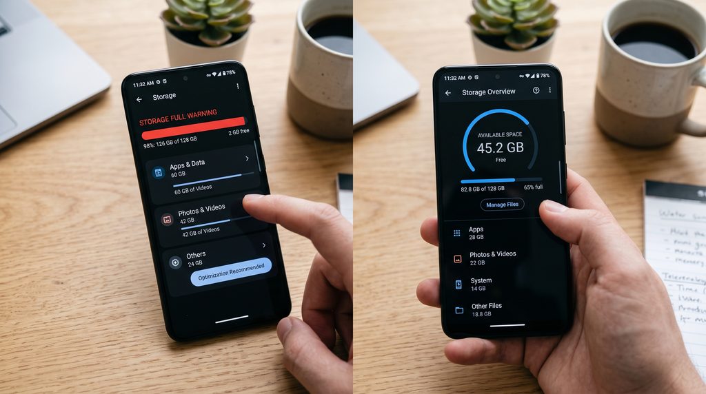 Free up storage on Android