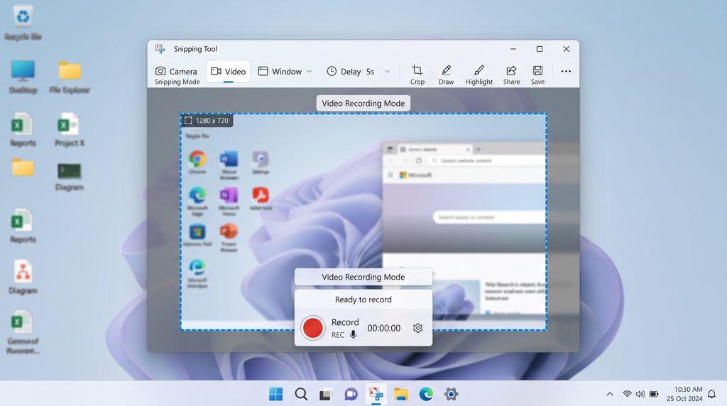 Screen record on Windows 11 with Snipping Tool