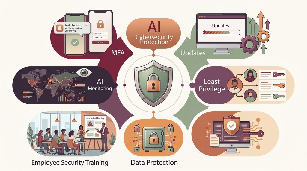 AI cybersecurity protection checklist for businesses